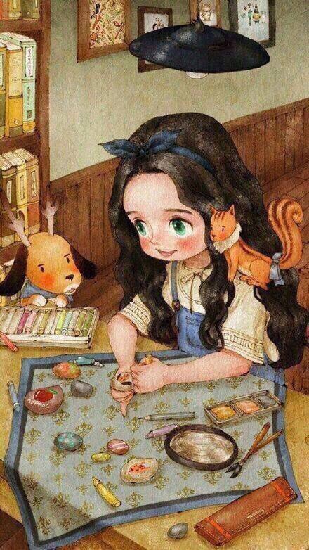 漫画可爱女生图片 卡通图片大全可爱女生