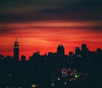 夕阳西下的唯美图片