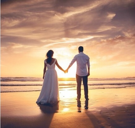 欧美情侣婚纱照图片唯美