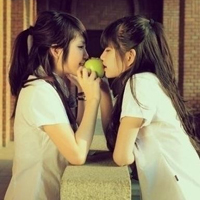 时尚潮流的姐妹头像一对 天塌下来我给你顶着