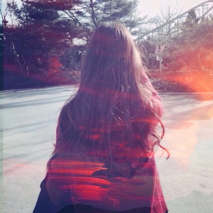 画中画唯美意境女生图片