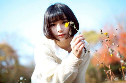 非主流直发女生图片