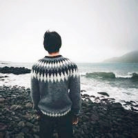 微信韩系帅哥头像背影