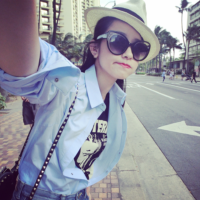 原宿风墨镜女生头像