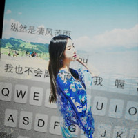 键盘女生带字头像