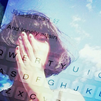 透明键盘女生头像