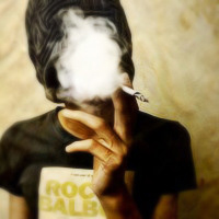 孤独男生抽烟头像