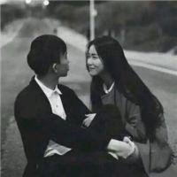 黑白意境情侣头像