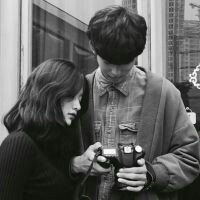 黑白意境情侣头像