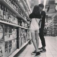 黑白意境情侣头像