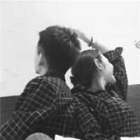 黑白意境情侣头像