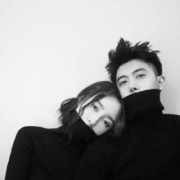 黑白意境情侣头像