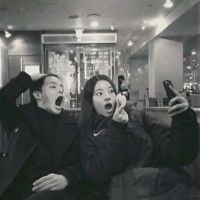 黑白意境情侣头像