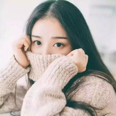 遮脸的女生头像