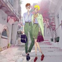 时尚卡通情侣头像