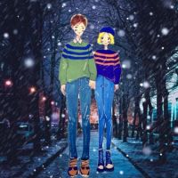 时尚卡通情侣头像