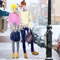 时尚卡通情侣头像