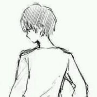 手绘简易画男生头像