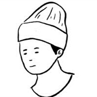 男生黑白简笔画头像