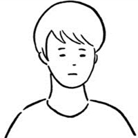 男生黑白简笔画头像