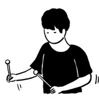 男生黑白简笔画头像