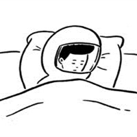 男生黑白简笔画头像