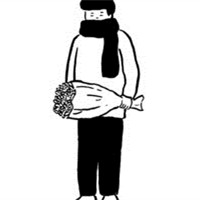 男生黑白简笔画头像