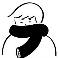 男生黑白简笔画头像