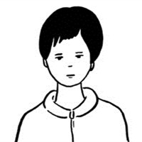 男生黑白简笔画头像