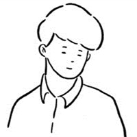 男生黑白简笔画头像