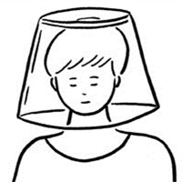 男生黑白简笔画头像