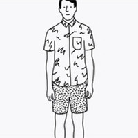 男生黑白简笔画头像