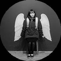 一左一右的扣扣圆形情侣头像