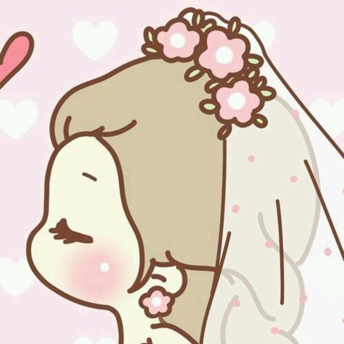 呆萌情侣卡通头像一对