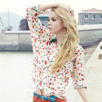 欧美穿衬衫的女生头像