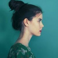 欧美头像女生丸子头