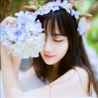 小清新捧花女生头像
