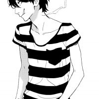 素描的伤感男生卡通头像