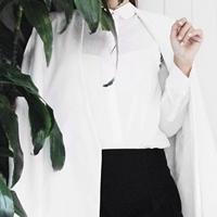 穿白衬衫的唯美女生头像