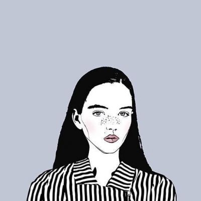 简约女生卡通头像