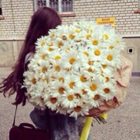 捧花的女生头像