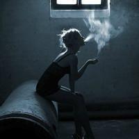 霸气伤感抽烟女生头像