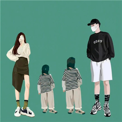 2023最火一家四口头像(44张)