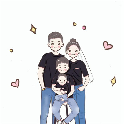 2023最火一家四口头像(44张)