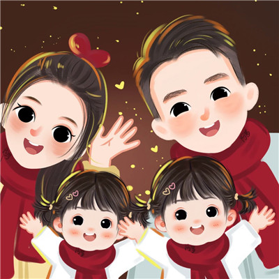 2023最火一家四口头像(44张)