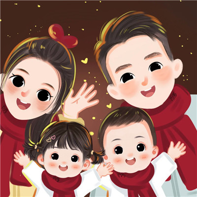 2023最火一家四口头像(44张)