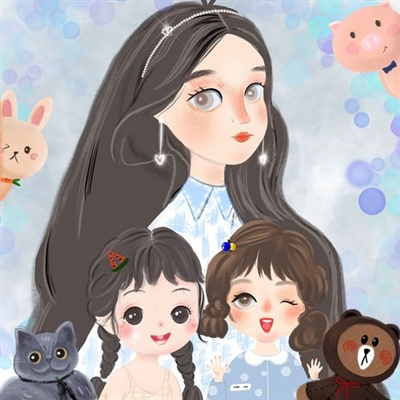 2023年最火微信头像母女三人