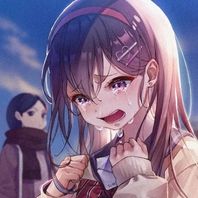 抑郁哭泣女生动漫头像(精选16张)