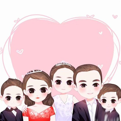 一家人的微信头像五人(精选12张)