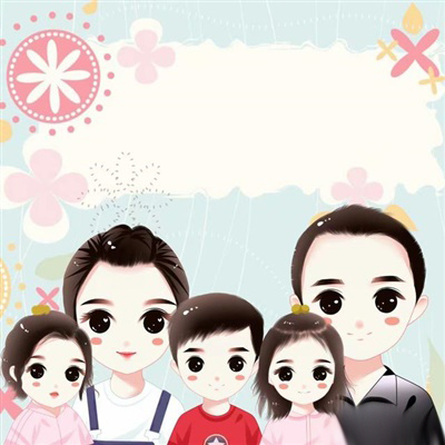 一家人的微信头像五人(精选12张)